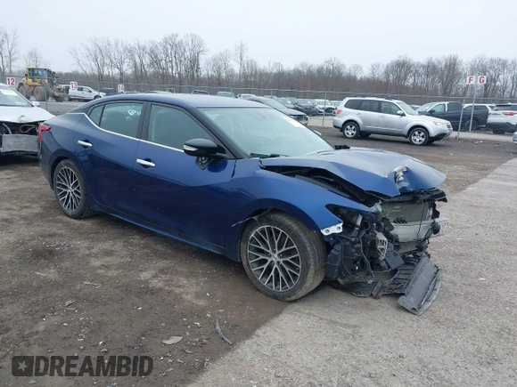 2018 Nissan Maxima SR with VIN 1N4AA6AP4JC389604, listed as a IAAI auction lot 42011964 with 91,178 mi miles. Bid and sale history available at carsss.com. Image 1.