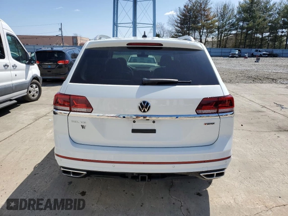2022 Volkswagen Atlas 3.6L V6 SEL R-Line with VIN 1V2AR2CA5NC510973, listed as a Copart auction lot 51585105 with 26,135 mi miles and Salvage Title. Bid and sale history available at carsss.com. Image 6.