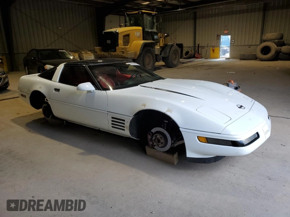 1993 Chevrolet Corvette with VIN 1G1YY23P7P5107956, listed as a Copart auction lot 58644404 with 0 mi miles and Salvage Title. Bid and sale history available at carsss.com. Image 4.