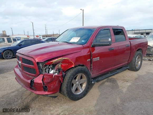 2014 Ram 1500 Express with VIN 1C6RR6KT1ES154971, listed as a IAAI auction lot 38672754 with 150,861 mi miles. Bid and sale history available at carsss.com. Image 2.