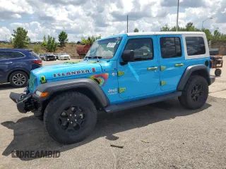 2021 Jeep Wrangler Unlimited Sport S with VIN 1C4HJXDN9MW623702, listed as a Copart auction lot 61729175 with 65,395 mi miles and Salvage title. Bid and sale history available at DreamBid. Image 1.