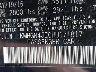 2017 Genesis G80 3.8L with VIN KMHGN4JE0HU171817, listed as a IAAI auction lot 42247623 with 93,048 mi miles and . Bid and sale history available at DreamBid. Image 9.