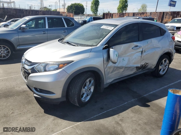 2016 Honda HR-V EX with VIN 3CZRU5H5XGM705043, listed as a Copart auction lot 52389015 with 157,018 mi miles and Salvage Title. Bid and sale history available at carsss.com. Image 1.