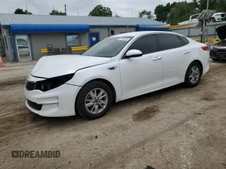 2018 Kia Optima S with VIN 5XXGT4L3XJG188402, listed as a Copart auction lot 57156235 with 107,169 mi miles and Salvage title. Bid and sale history available at DreamBid. Image 1.