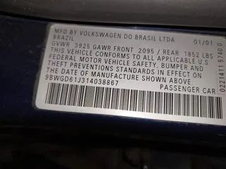 2001 Volkswagen Golf с VIN 9BWGD61J314038867, выставлен на аукционе IAAI как лот 42052729 с пробегом 292 014 миль миль и . История ставок и продаж доступна на DreamBid. Изображение 9.