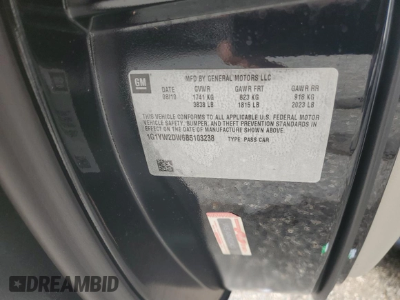 2011 Chevrolet Corvette Z16 Grand Sport 3LT z VIN 1G1YW2DW6B5103238, wystawiony jako Copart lot #73734824 z przebiegiem Nie podano mil oraz Nie do naprawy • Non repairable. Historia ofert i sprzedaży dostępna na DreamBid. Obrazek 13.