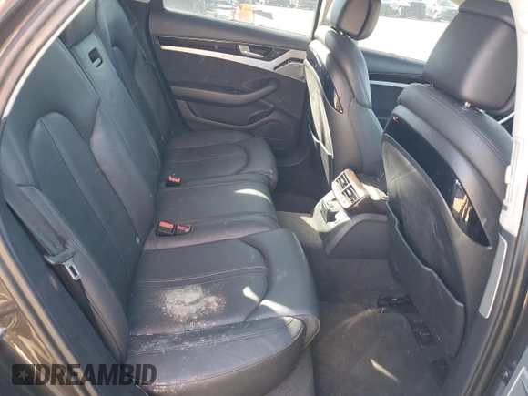 2012 Audi A8 with VIN WAUAVAFD5CN013921, listed as a Copart auction lot 47845595 with 92,512 mi miles and Salvage title. Bid and sale history available at DreamBid. Image 10.