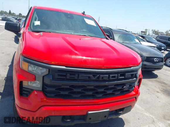 2025 Chevrolet Silverado 1500 Custom with VIN 1GCPABEK2SZ132029, listed as a IAAI auction lot 42279571 with 2,458 mi miles and . Bid and sale history available at DreamBid. Image 12.