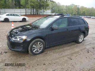 2015 Volkswagen Golf SportWagen TSI S with VIN 3VWC17AU6FM501644, listed as a Copart auction lot 52581005 with 79,239 mi miles and Salvage Title. Bid and sale history available at carsss.com. Image 1.