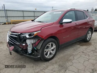 2021 Chevrolet Equinox Premier z VIN 2GNAXXEV6M6139096, wystawiony jako Copart lot #53455185 z przebiegiem 53 922 mil mil oraz Szkoda całkowita • Salvage title. Historia ofert i sprzedaży dostępna na DreamBid. Obrazek 1.