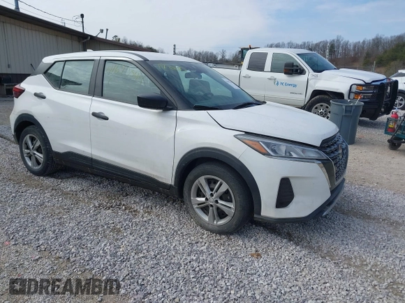 2022 Nissan Kicks S with VIN 3N1CP5BV3NL521872, listed as a IAAI auction lot 41693544 with 1 mi miles. Bid and sale history available at carsss.com. Image 1.