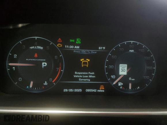 2016 Land Rover Range Rover Sport Dynamic with VIN SALWR2EF7GA584127, listed as a Copart auction lot 58543415 with 95,542 mi miles and Salvage title. Bid and sale history available at DreamBid. Image 9.