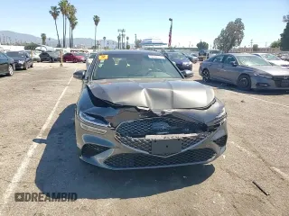 2024 Genesis G70 2.5T with VIN KMTG34SC9RU141502, listed as a Copart auction lot 50356715 with 2,595 mi miles and Salvage Title. Bid and sale history available at carsss.com. Image 10.