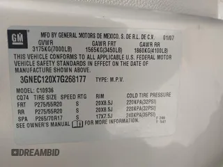 2007 Chevrolet Avalanche 3LT z VIN 3GNEC120X7G268177, wystawiony jako IAAI lot #42287255 z przebiegiem 278 531 mil mil oraz . Historia ofert i sprzedaży dostępna na DreamBid. Obrazek 9.