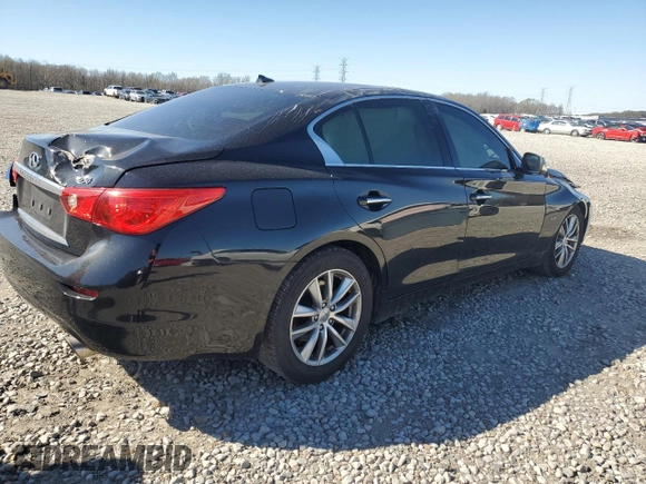 2017 Infiniti Q50 3.0t Premium with VIN JN1EV7AR0HM838033, listed as a Copart auction lot 49267315 with 75,032 mi miles and Salvage Title. Bid and sale history available at carsss.com. Image 3.