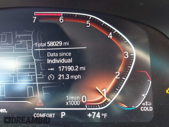 2020 BMW 5 Series 530i with VIN WBAJR3C03LWW55646, listed as a IAAI auction lot 40371444 with 58,029 mi miles and . Bid and sale history available at DreamBid. Image 7.