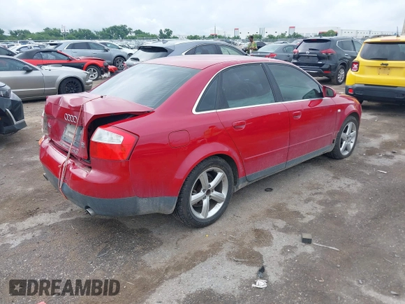 2003 Audi A4 3.0L with VIN WAULT68E23A254280, listed as a IAAI auction lot 42492694 with Not provided miles and . Bid and sale history available at DreamBid. Image 4.