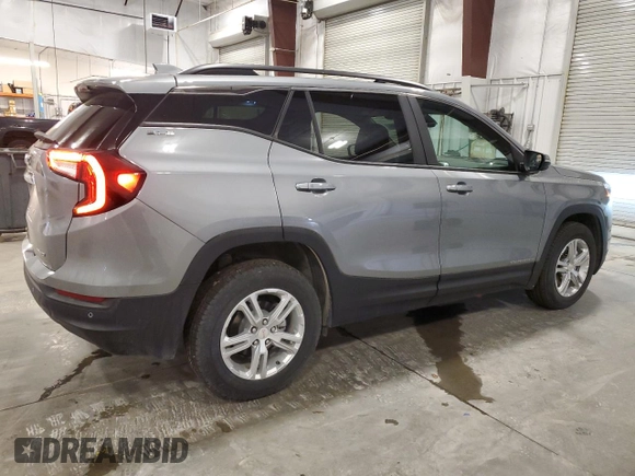 2023 GMC Terrain SLE with VIN 3GKALTEG4PL125913, listed as a Copart auction lot 57597685 with 53,450 mi miles and Salvage title. Bid and sale history available at DreamBid. Image 3.