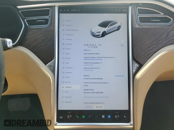 2017 Tesla Model S 100D с VIN 5YJSA1E27HF199003, выставлен на аукционе Copart как лот 59214775 с пробегом 99 673 миль миль и Списание • Salvage title. История ставок и продаж доступна на DreamBid. Изображение 9.