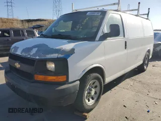 2012 Chevrolet Express Cargo Van with VIN 1GCSGAFX0C1101889, listed as a Copart auction lot 43868765 with 220,614 mi miles and Salvage Title. Bid and sale history available at carsss.com. Image 1.