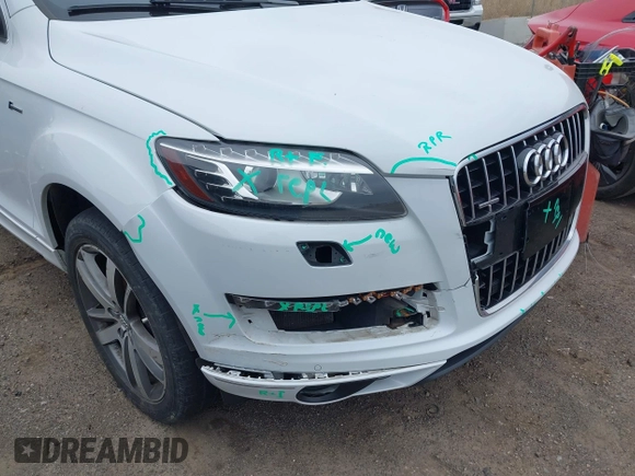 2015 Audi Q7 Premium Plus with VIN WA1LGAFE7FD030822, listed as a IAAI auction lot 41957888 with 116,476 mi miles and . Bid and sale history available at DreamBid. Image 6.