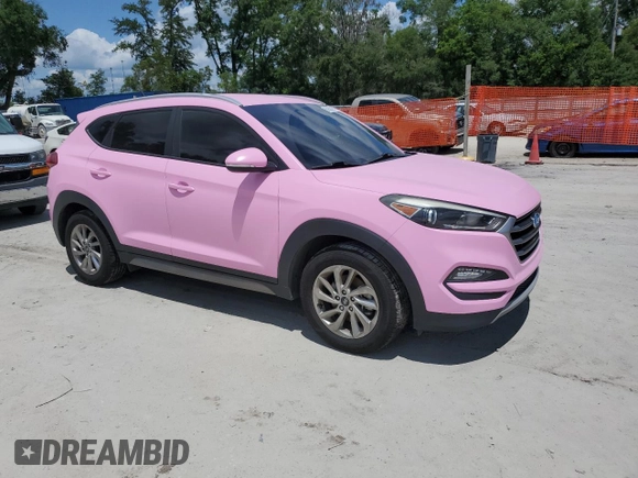 2017 Hyundai Tucson Value with VIN KM8J33A25HU332514, listed as a Copart auction lot 56958845 with 99,818 mi miles and Salvage title. Bid and sale history available at DreamBid. Image 4.