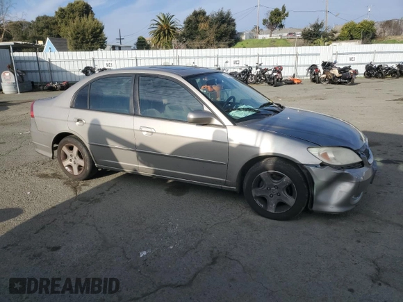2004 Honda Civic EX with VIN 2HGES26864H537435, listed as a Copart auction lot 42229645 with 150,241 mi miles and Salvage Title. Bid and sale history available at DreamBid. Image 4.