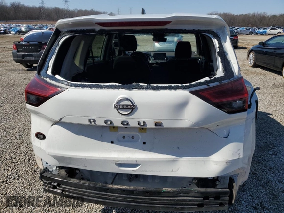 2023 Nissan Rogue S with VIN JN8BT3AA0PW003419, listed as a Copart auction lot 46536475 with 35,043 mi miles and Salvage Title. Bid and sale history available at DreamBid. Image 6.