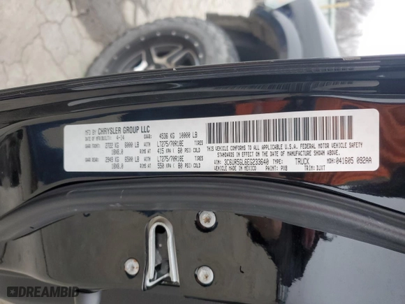 2014 Ram 2500 Longhorn with VIN 3C6UR5GL6EG233640, listed as a Copart auction lot 87386454 with 79,017 mi miles and Salvage Title. Bid and sale history available at carsss.com. Image 13.