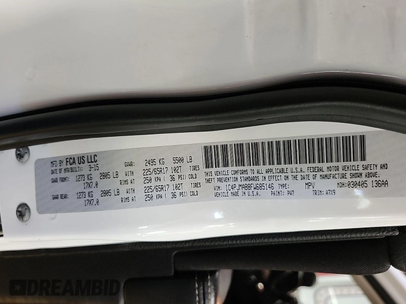 2015 Jeep Cherokee Sport with VIN 1C4PJMAB8FW685146, listed as a IAAI auction lot 42842417 with 130,325 mi miles and . Bid and sale history available at DreamBid. Image 29.