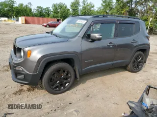 2017 Jeep Renegade Latitude z VIN ZACCJBBB1HPG63247, wystawiony jako Copart lot #58905835 z przebiegiem 133 775 mil mil oraz Szkoda całkowita • Salvage title. Historia ofert i sprzedaży dostępna na DreamBid. Obrazek 1.