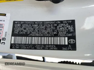 2019 Toyota C-HR XLE with VIN JTNKHMBXXK1040615, listed as a Copart auction lot 85478214 with 44,137 mi miles and Non Repairable. Bid and sale history available at DreamBid. Image 14.