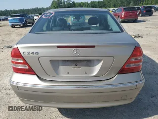 2004 Mercedes-Benz C 240 with VIN WDBRF61J64A547255, listed as a Copart auction lot 57028165 with 201,109 mi miles and Salvage title. Bid and sale history available at DreamBid. Image 6.