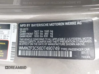 2013 MINI Clubman z VIN WMWZF3C56DT490749, wystawiony jako IAAI lot #42368888 z przebiegiem 163 731 mil mil oraz . Historia ofert i sprzedaży dostępna na DreamBid. Obrazek 9.
