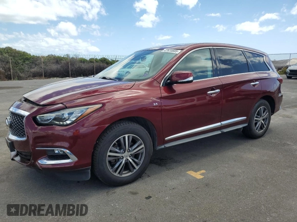 2019 Infiniti QX60 Luxe with VIN 5N1DL0MN3KC507048, listed as a Copart auction lot 47633885 with 20,743 mi miles and Salvage Title. Bid and sale history available at DreamBid. Image 1.