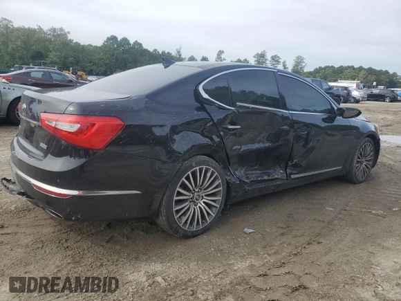 2015 Kia Cadenza Premium with VIN KNALN4D77F5187145, listed as a Copart auction lot 72768534 with 113,130 mi miles and Clean Title. Bid and sale history available at carsss.com. Image 3.