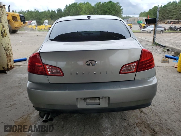 2004 Infiniti G35 w/Leather with VIN JNKCV51E64M614618, listed as a Copart auction lot 65929664 with 340,639 mi miles and Salvage Title. Bid and sale history available at DreamBid. Image 6.