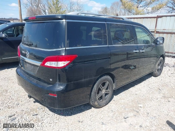 2012 Nissan Quest SL with VIN JN8AE2KP2C9036160, listed as a IAAI auction lot 41909043 with 172,000 mi miles. Bid and sale history available at carsss.com. Image 4.