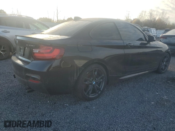 2016 BMW 2 Series M235i xDrive with VIN WBA1J9C57GV371986, listed as a Copart auction lot 77871604 with 0 mi miles and Salvage Title. Bid and sale history available at carsss.com. Image 3.