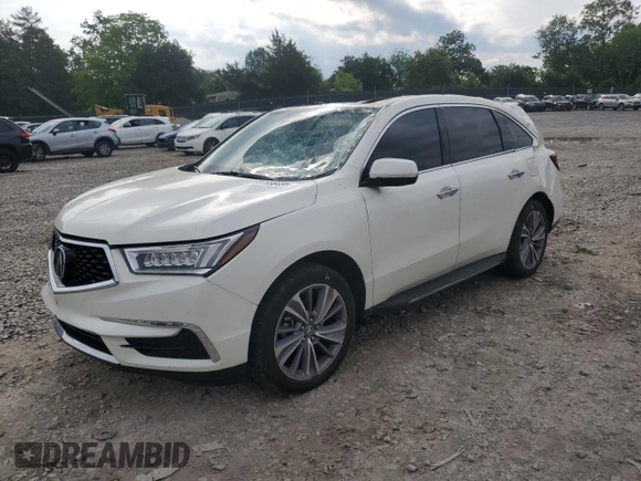 2017 Acura MDX Technology z VIN 5FRYD4H57HB034222, wystawiony jako Copart lot #57698485 z przebiegiem 85 414 mil mil oraz Szkoda całkowita • Salvage title. Historia ofert i sprzedaży dostępna na DreamBid. Obrazek 1.