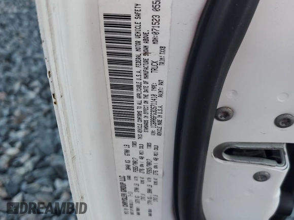 2013 Ram 1500 Tradesman z VIN 1C6RR6FG3DS711410, wystawiony jako Copart lot #50556485 z przebiegiem 123 478 mil mil oraz Szkoda całkowita • Salvage title. Historia ofert i sprzedaży dostępna na DreamBid. Obrazek 14.