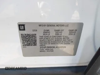 2020 Chevrolet Bolt EV Premier with VIN 1G1FZ6S0XL4110026, listed as a IAAI auction lot 41530496 with 20,477 mi miles. Bid and sale history available at carsss.com. Image 9.