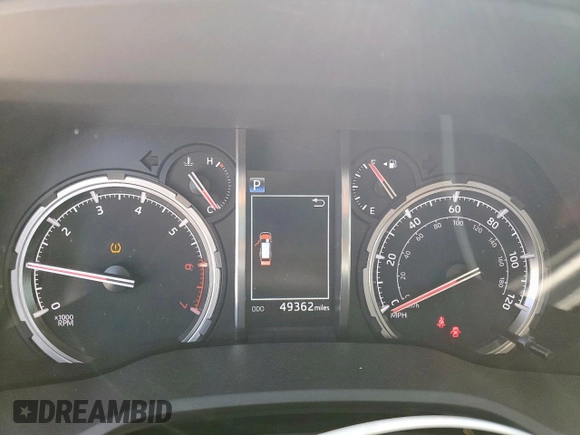 2020 Toyota 4Runner SR5 with VIN JTEZU5JR0L5220926, listed as a Copart auction lot 57238995 with 49,362 mi miles and Salvage title. Bid and sale history available at DreamBid. Image 9.