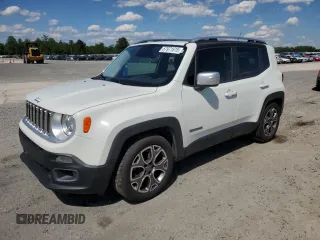 2015 Jeep Renegade Limited with VIN ZACCJADT6FPB38665, listed as a Copart auction lot 57971615 with 127,431 mi miles and Salvage title. Bid and sale history available at DreamBid. Image 1.