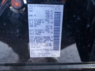 2014 Nissan Rogue SV with VIN 5N1AT2MT2EC789538, listed as a Copart auction lot 48082485 with 118,324 mi miles and Salvage Title. Bid and sale history available at carsss.com. Image 13.