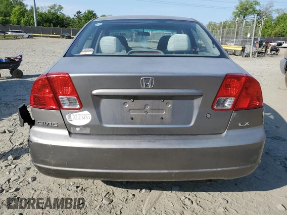 2004 Honda Civic LX with VIN 2HGES16594H622236, listed as a Copart auction lot 55475285 with 175,288 mi miles and Clean Title. Bid and sale history available at carsss.com. Image 6.