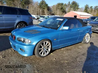 2002 BMW 3 Series 330Ci with VIN WBABS53472JU93846, listed as a Copart auction lot 43951675 with 202,663 mi miles and Clean Title. Bid and sale history available at carsss.com. Image 1.