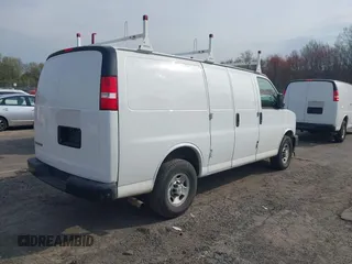 2017 Chevrolet Express Cargo Van with VIN 1GCWGAFF7H1120858, listed as a IAAI auction lot 42124363 with 163,848 mi miles. Bid and sale history available at carsss.com. Image 4.