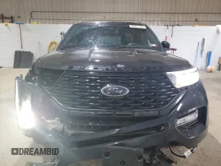 2022 Ford Explorer ST-Line with VIN 1FMSK8KH1NGC15546, listed as a Copart auction lot 84801794 with 37,745 mi miles and Salvage Title. Bid and sale history available at carsss.com. Image 5.