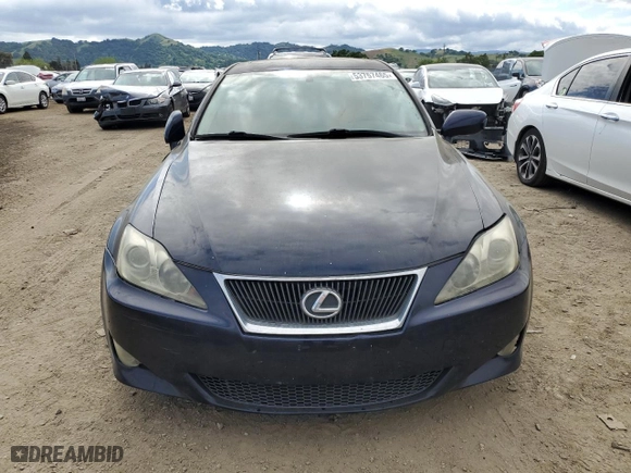 2007 Lexus IS 250 with VIN JTHBK262572057265, listed as a Copart auction lot 53757465 with 155,684 mi miles and Salvage Title. Bid and sale history available at carsss.com. Image 5.